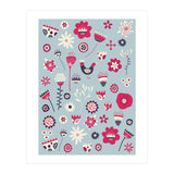 Spring Folk Floral Blue (Print Only) thumbnail