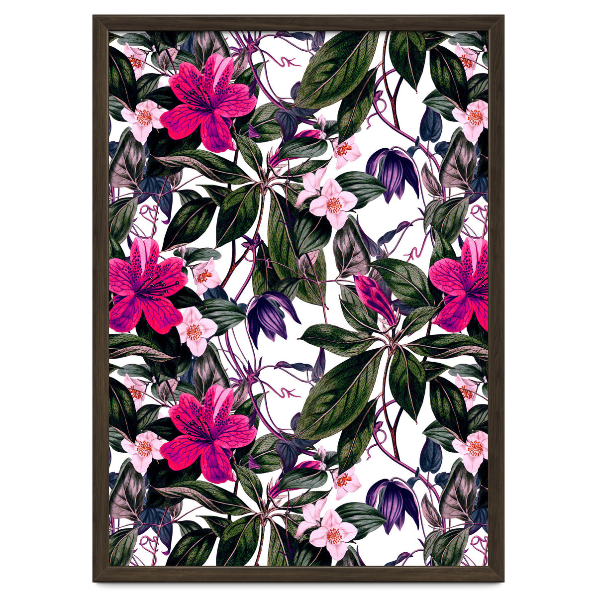 Pattern antique botanical flowers