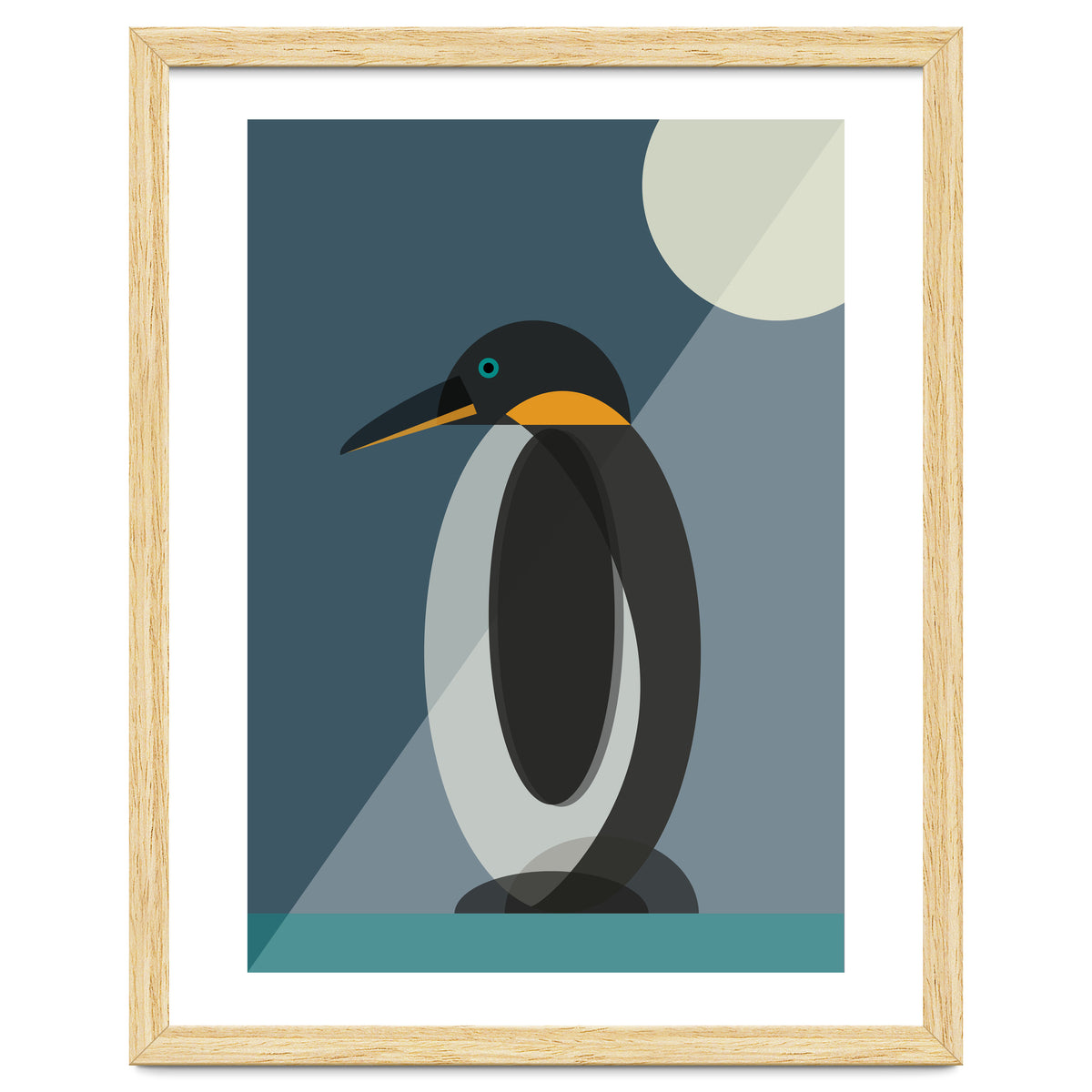 Mid Century Geometric Penguin