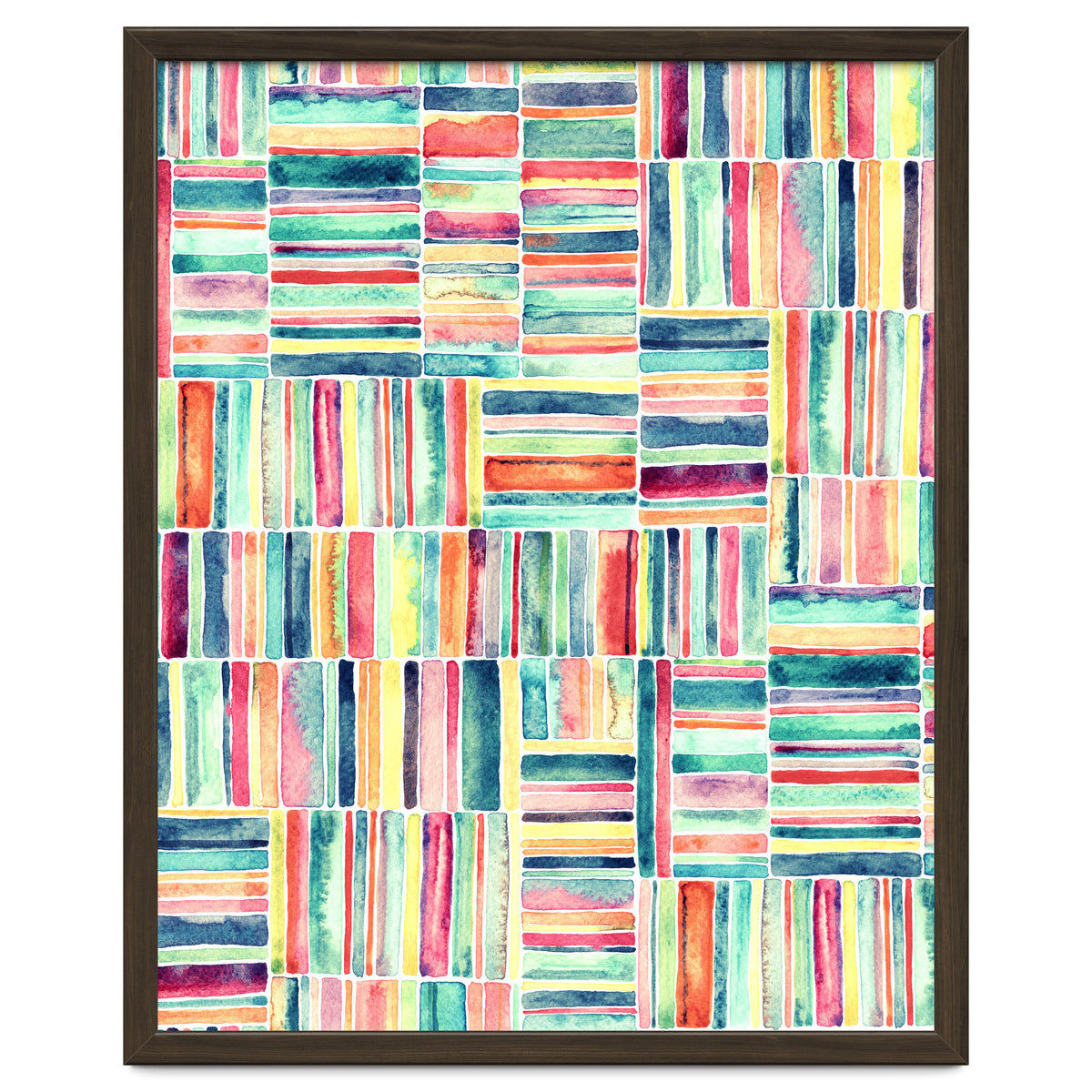 Retro Beach Chair Pastel Watercolor Stripes