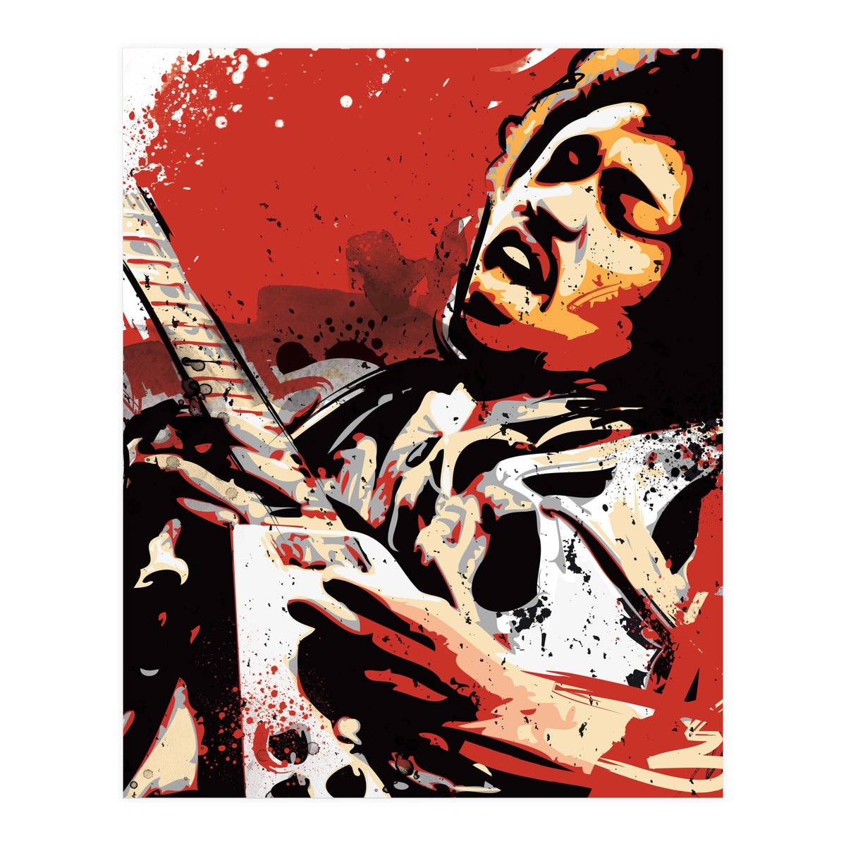 Jimi Hendrix pop art poster (Print Only)