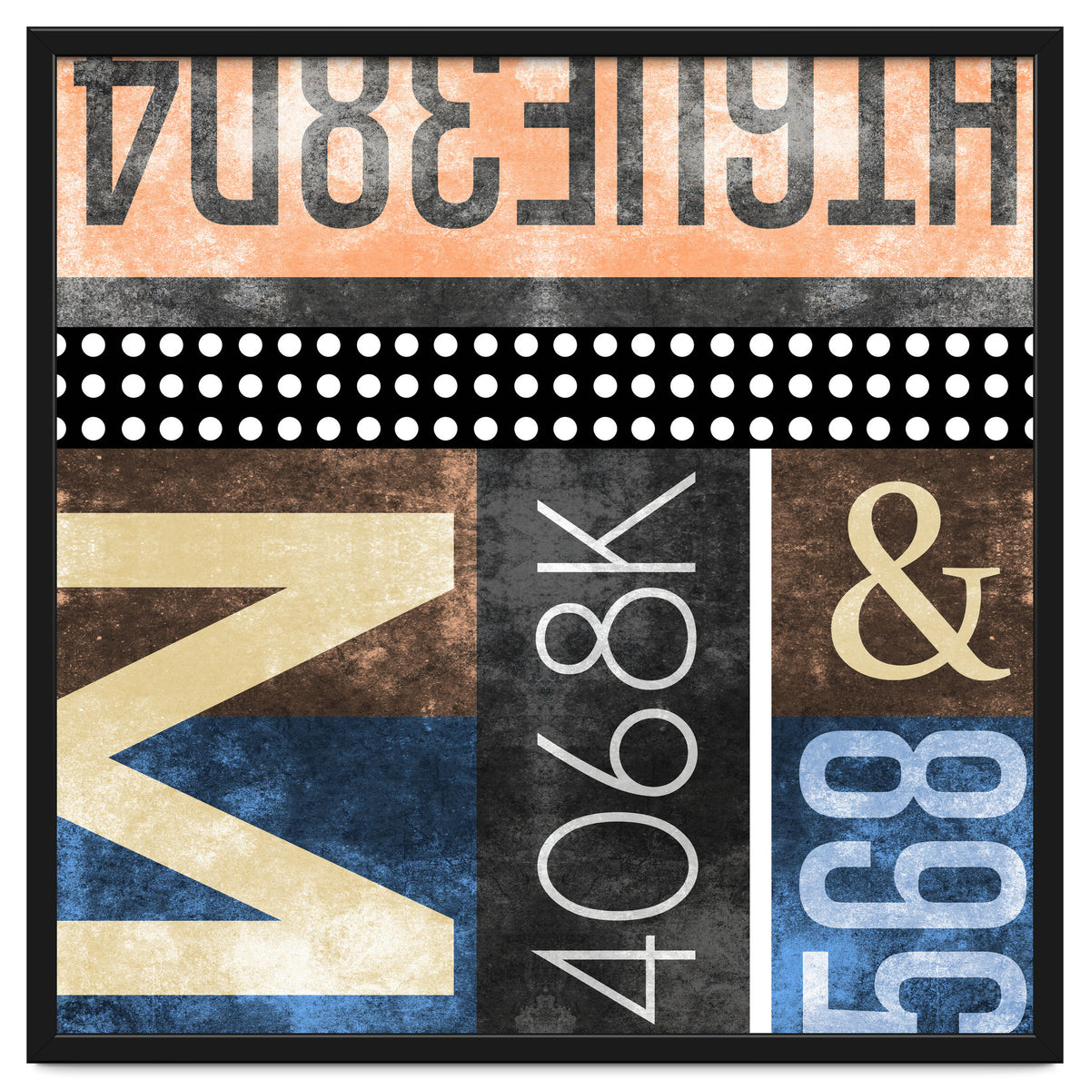 Typographic Industrial Abstract - M