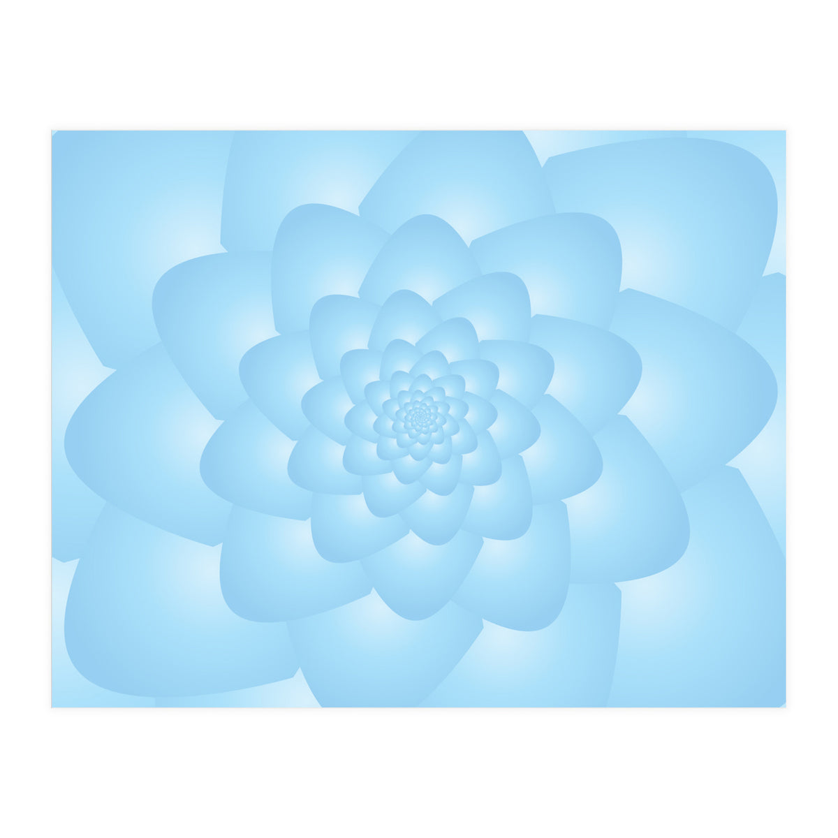 Pastel Colors Flower Pattern Set Blue (Print Only)