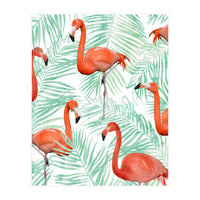 Flamingo And Mint Palm (Print Only)