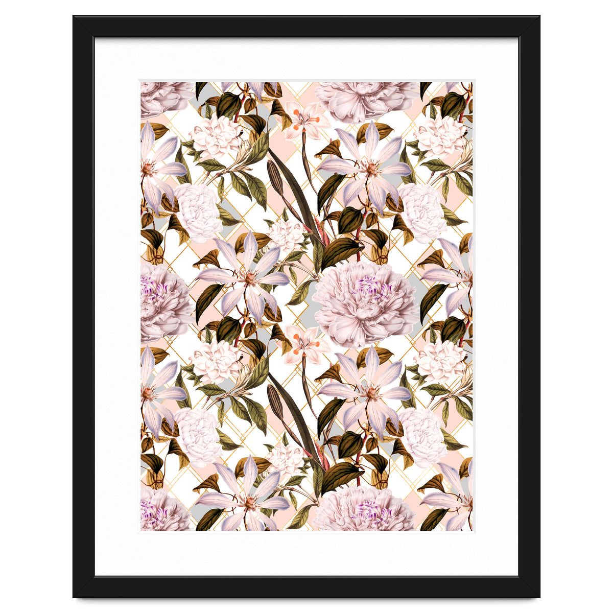 Pink flowering in geometric