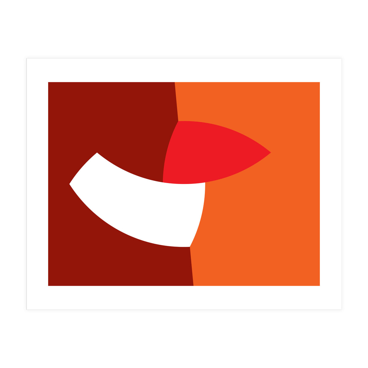 Geometric Shapes No. 66 - orange & reds (Print Only)