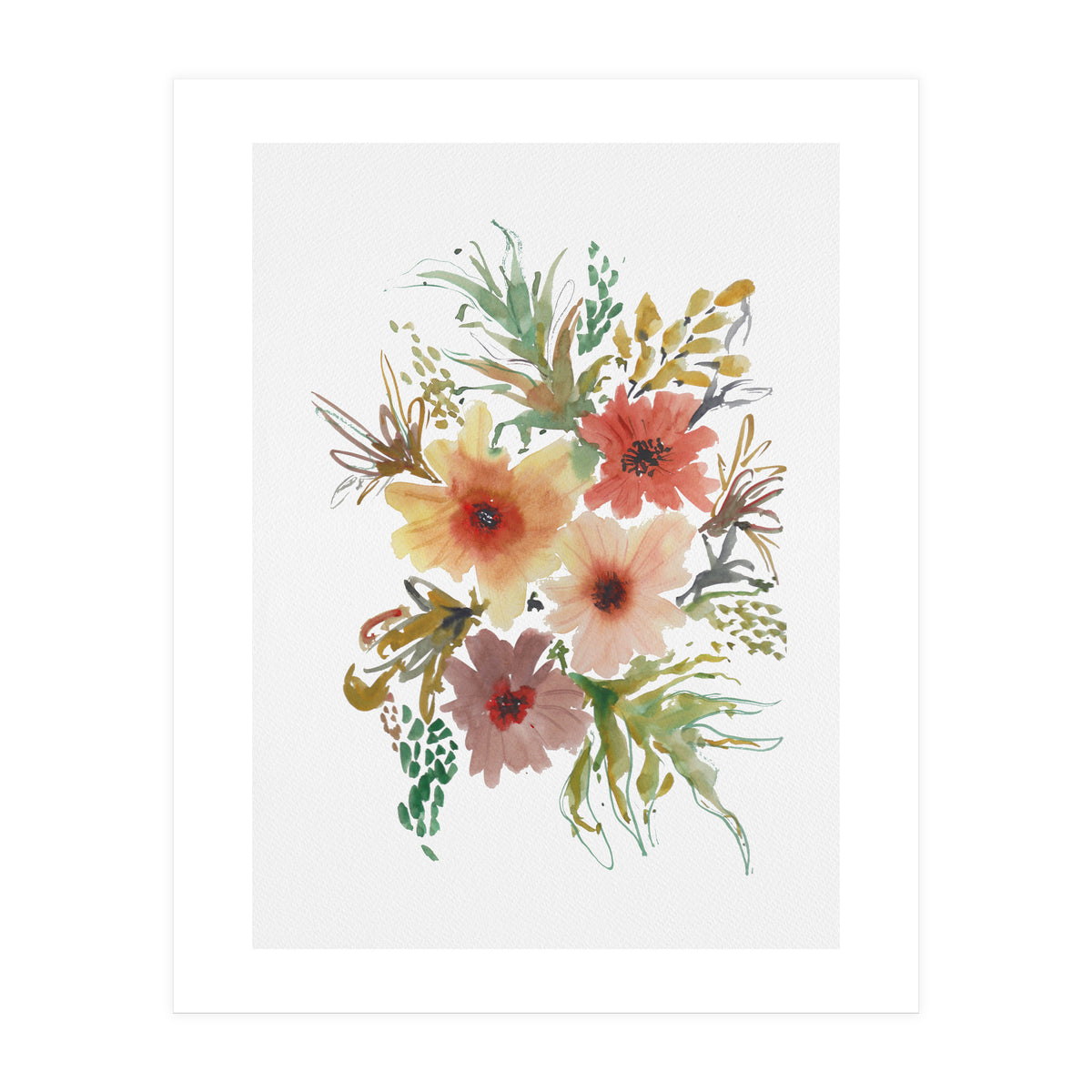 Watercolor blooms (Print Only)