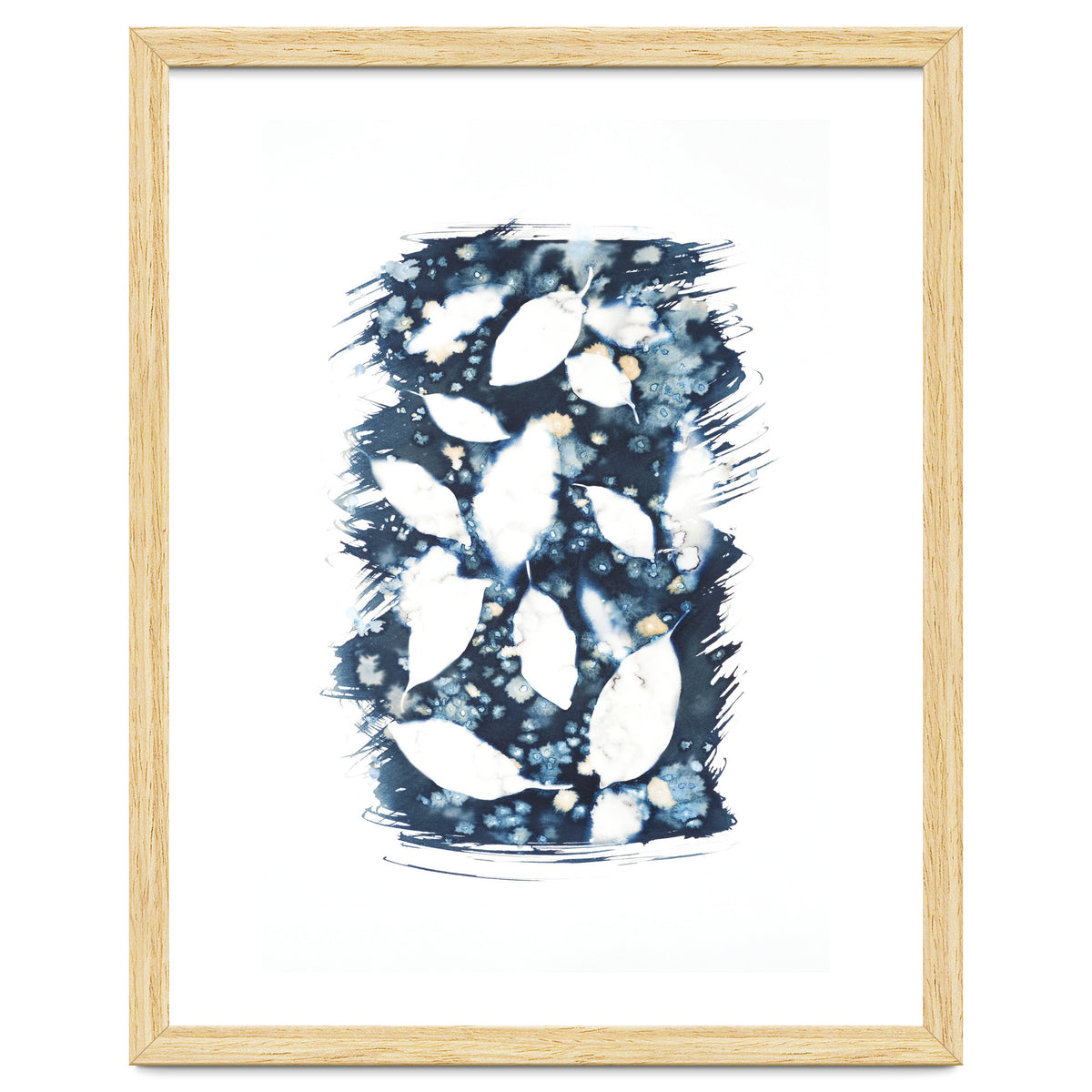 Indigo Blue Botanical Leaves No. 10