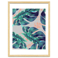 Be Tropical, Botanical Jungle Monstera Illustration, Modern Bohemian Botanical Blush Painting