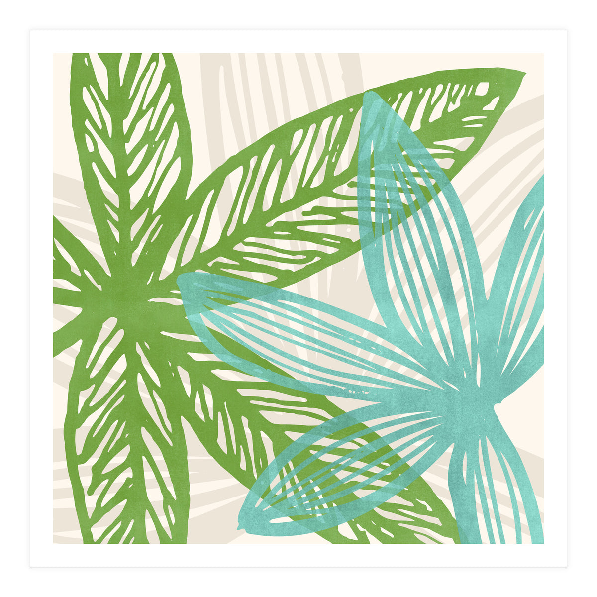 Abstract Coastal Flora (Print Only)