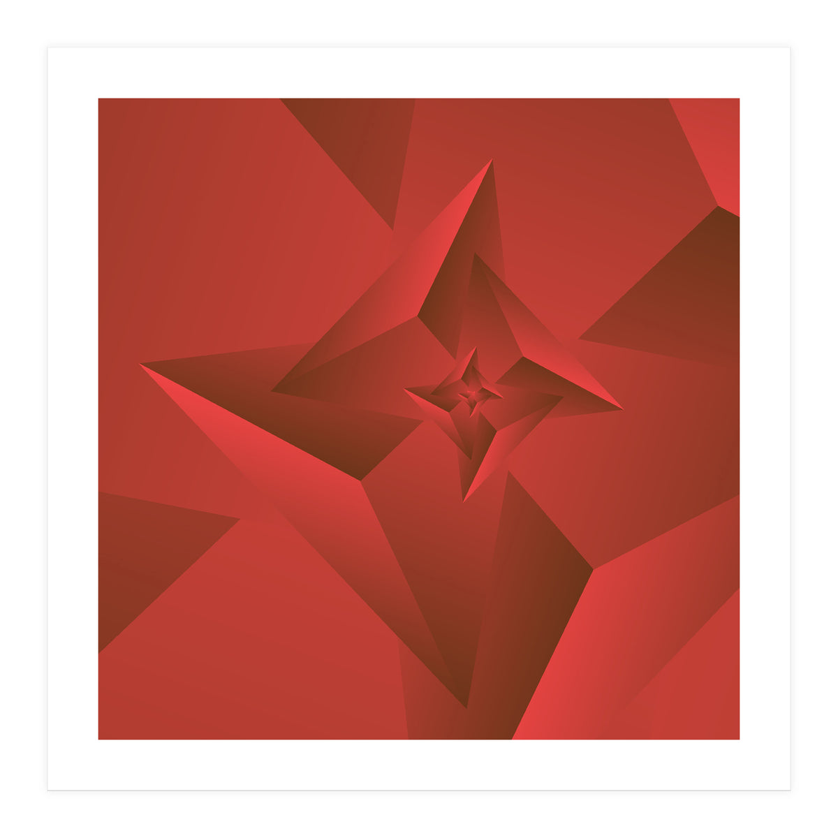 Redish Trendy Triangle  (Print Only)