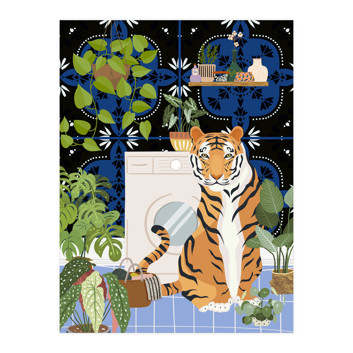 Tiger in My Laundry Room (Print Only)