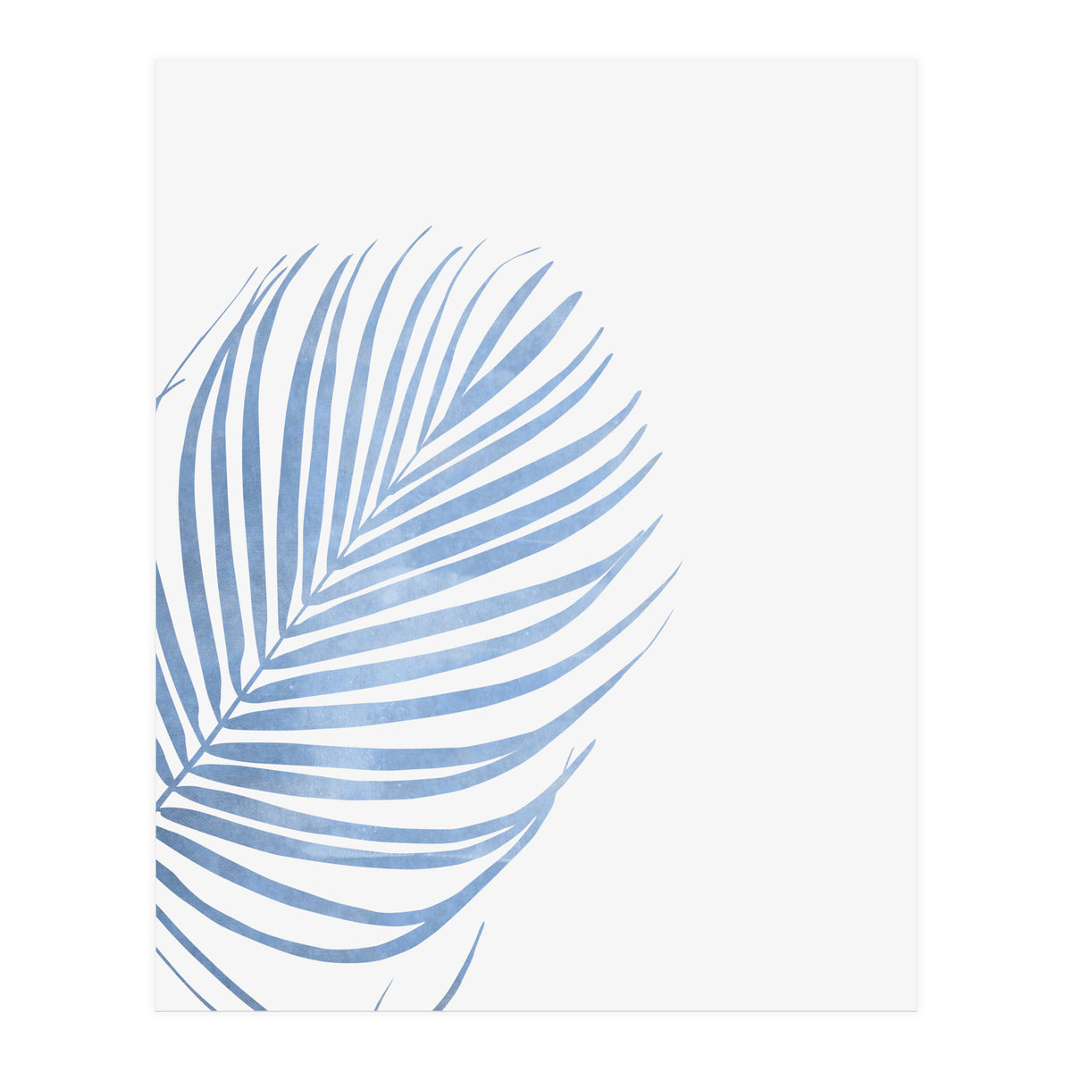 Blue Palm Leaf (Print Only)