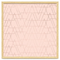 Modern Rose Gold Geometric Thin Triangles Blush Pink Abstract Pattern