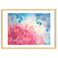 When pink meets blue || abstract watercolor