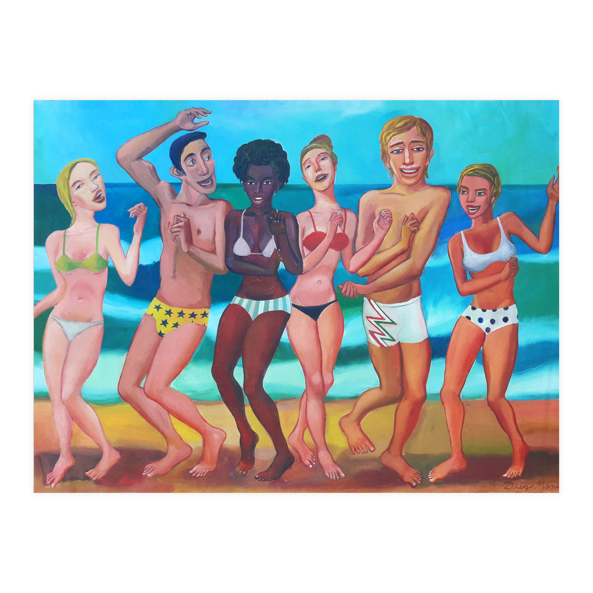 Fiesta En La Playa 1 (Print Only)