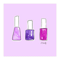 Nail Polish Watercolour | Purple (Print Only)