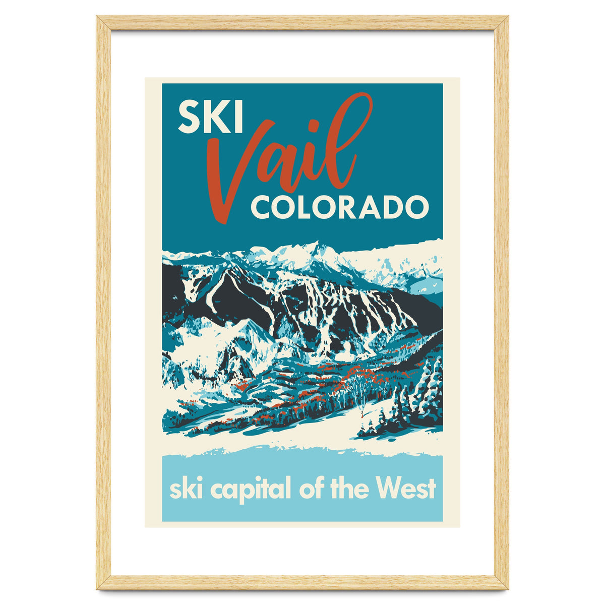 Vintage Vail ski poster