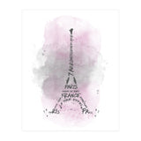 Watercolor Art Eiffel Tower | pink (Print Only) thumbnail