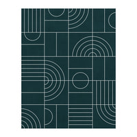 My Favorite Geometric Patterns No.26 - Green Tinted Navy Blue (Print Only)