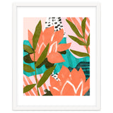 Forever in My Garden | Abstract Botanical Nature Plants Floral Painting | Quirky Modern Contemporary thumbnail