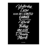 Changing Myself - Rumi Quote Typography (Print Only) thumbnail