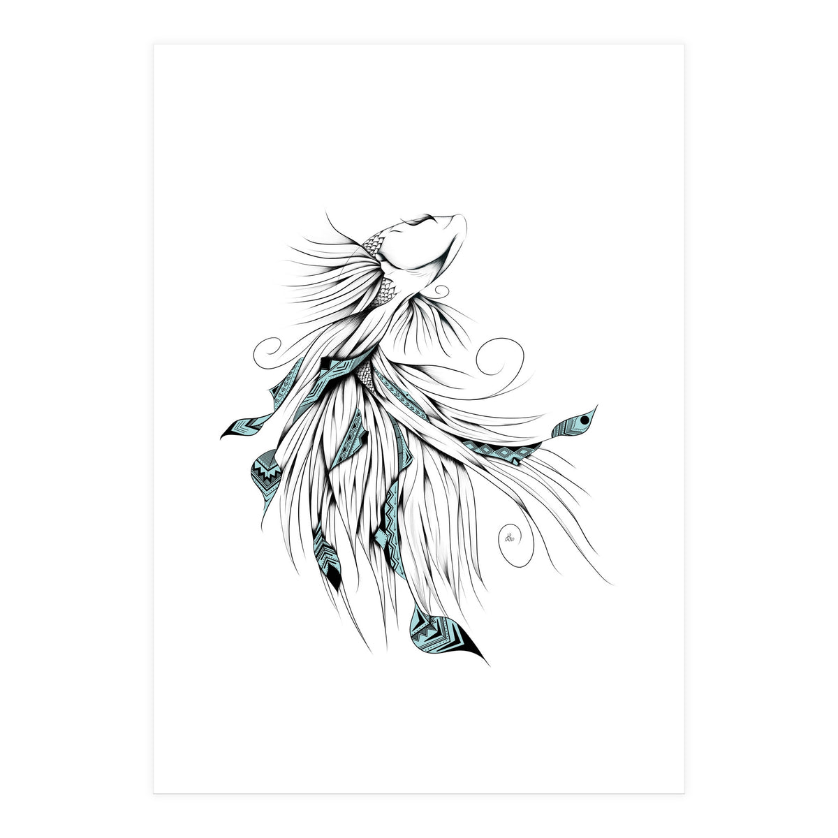 Poetic Betta Fish (Print Only)