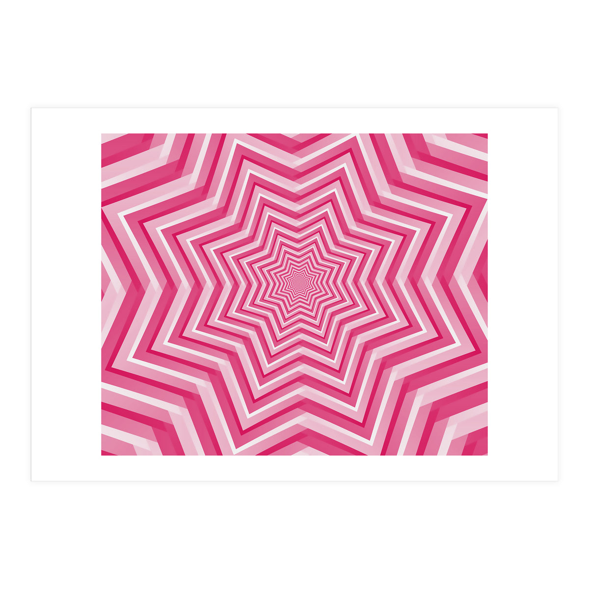 Abstract Pink Geometric Design Art (Print Only)