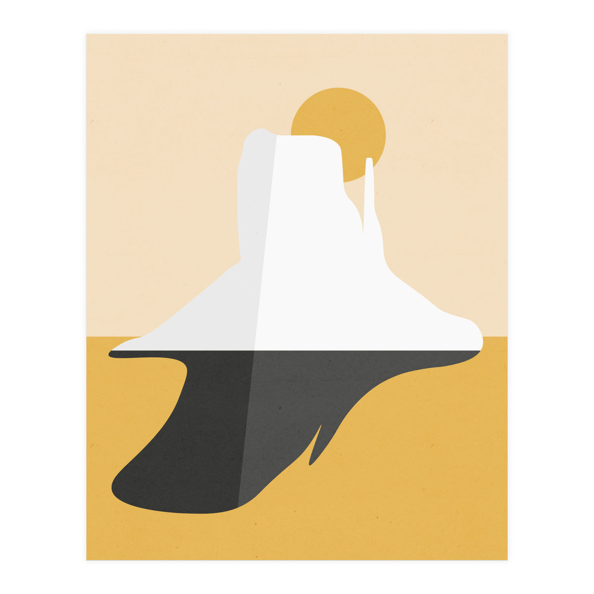 Abstract Mesa - Golden Desert (Print Only)