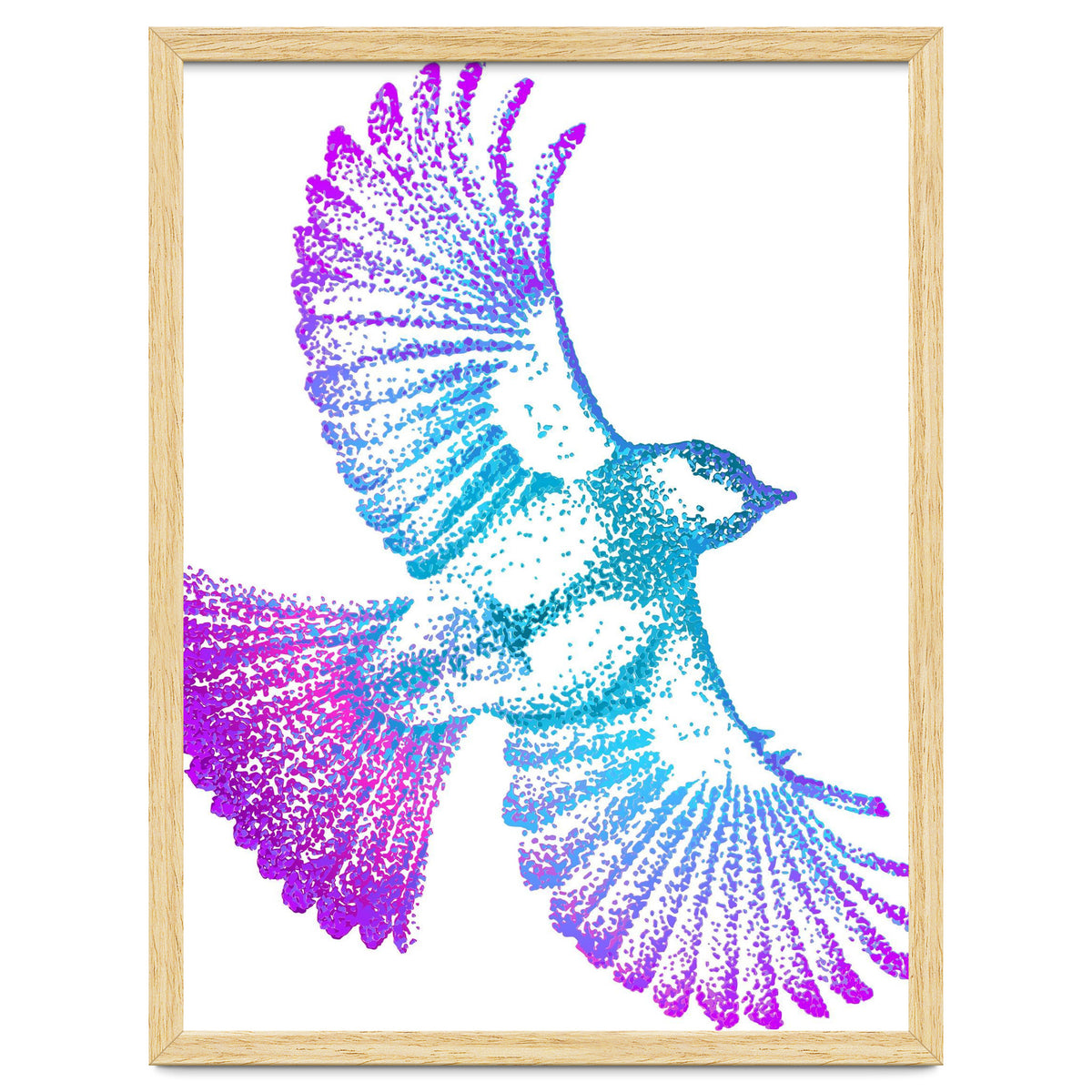 Flying Bird in Electric Blue