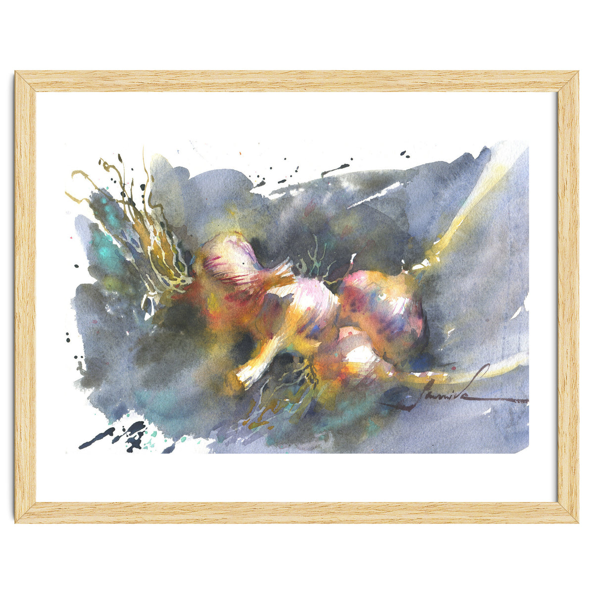 Still life painting watercolor