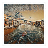 Boat In Venice`s Water Italian Tour Vintage (Print Only) thumbnail