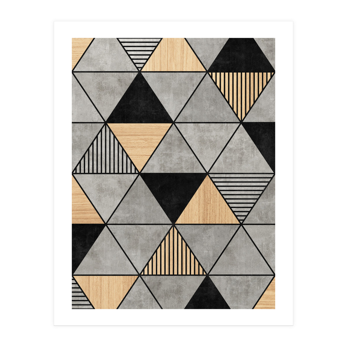 Concrete and Wood Triangles 2 (Print Only)