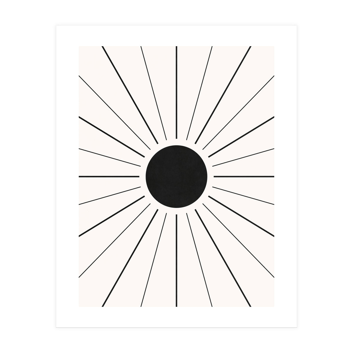 SUN IN LINES - BLACK (Print Only)