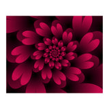 Red Floral Satin  (Print Only) thumbnail