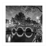 AMSTERDAM Idyllic nightscape from Keizersgracht | Monochrome (Print Only) thumbnail