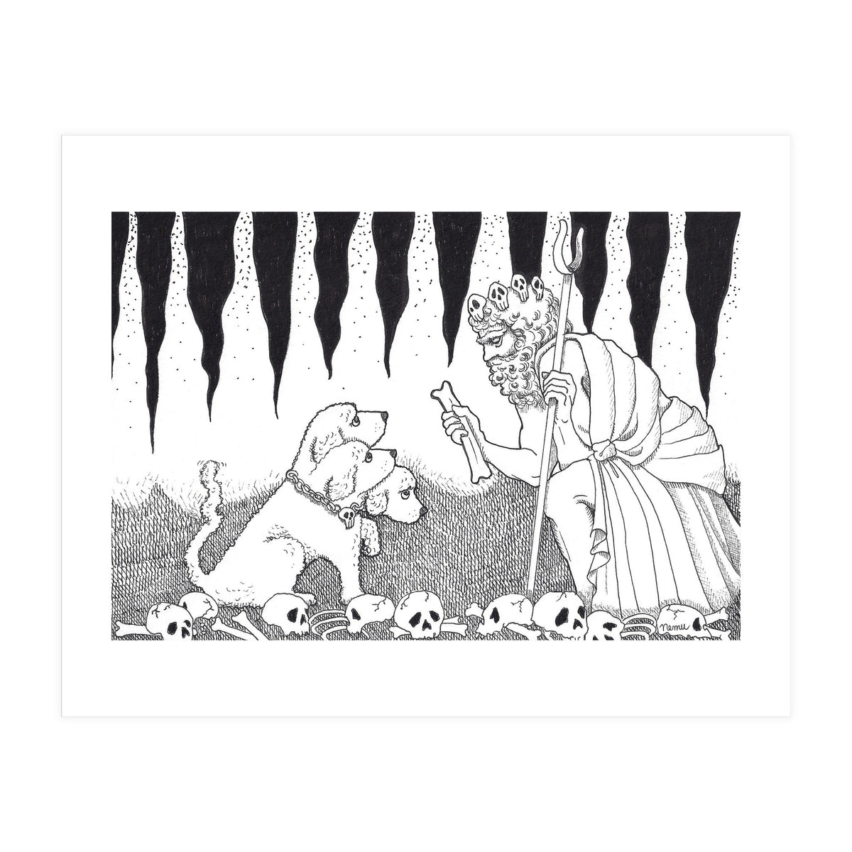 Cerberdoodle (Print Only)