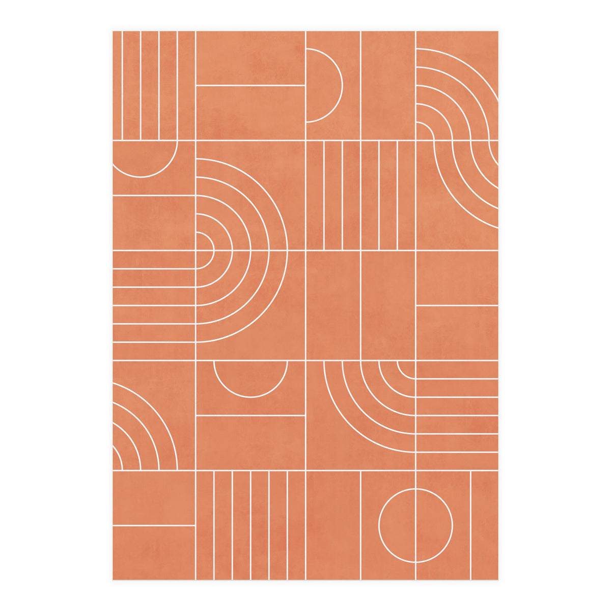 My Favorite Geometric Patterns No.23 - Coral (Print Only)