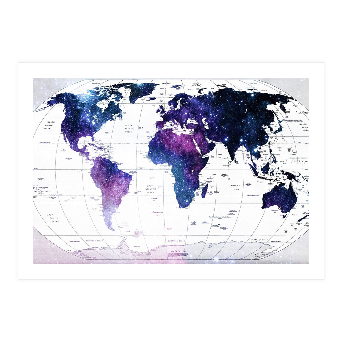 ALLOVER THE WORLD-Galaxy map (Print Only)