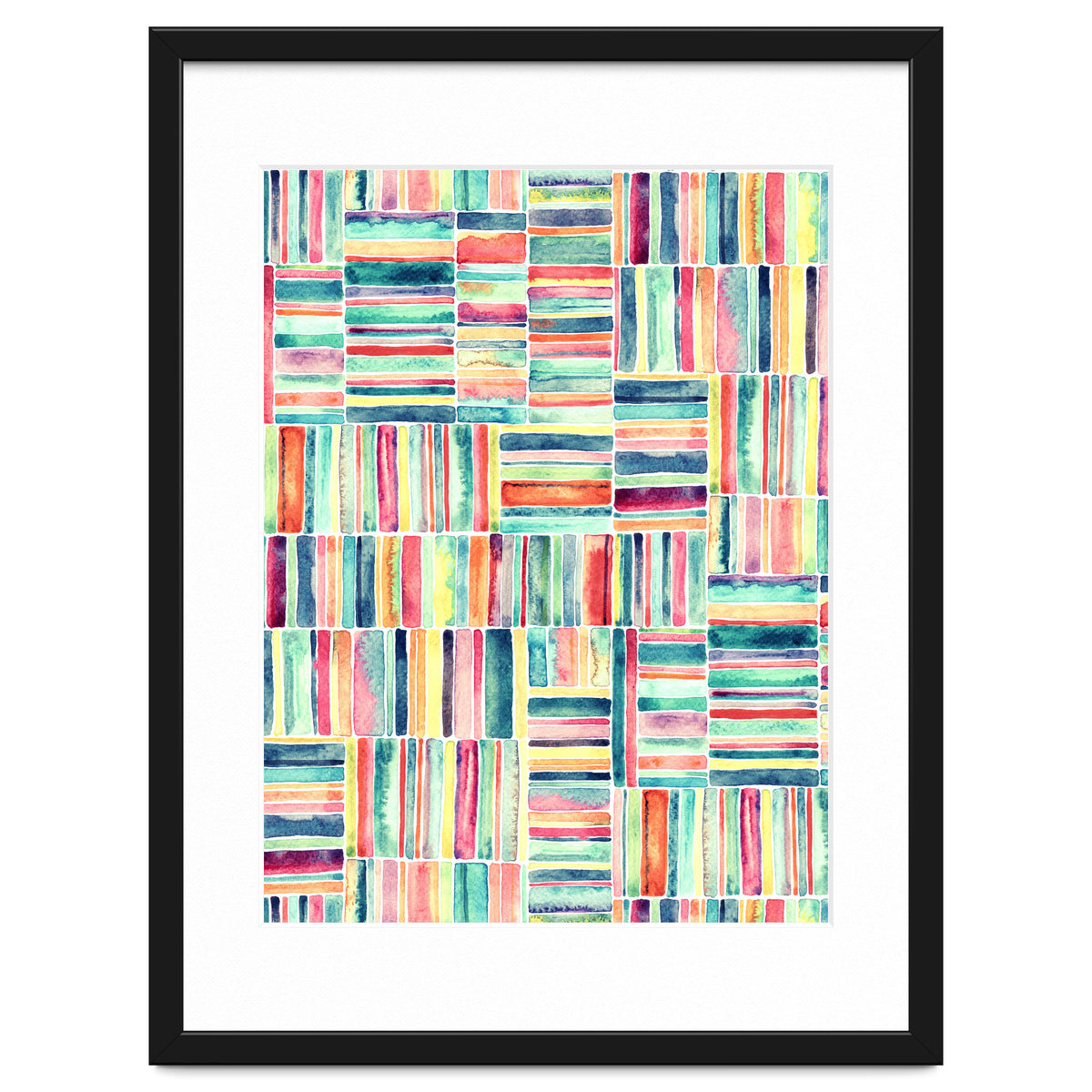 Retro Beach Chair Pastel Watercolor Stripes