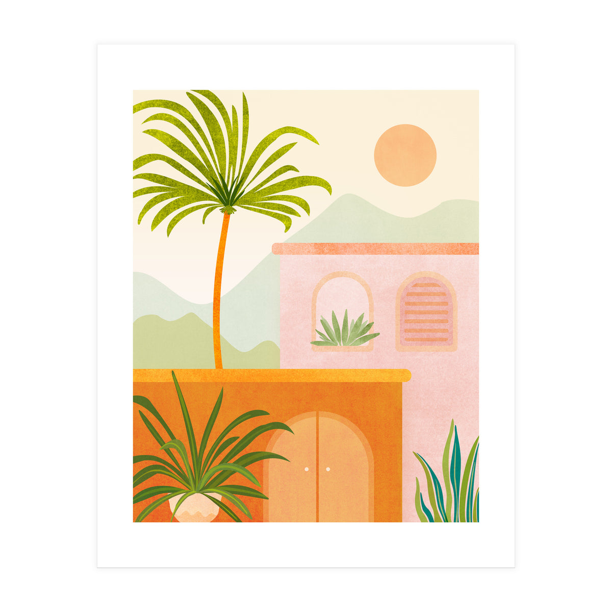 Tropical Mountain Village (Print Only)