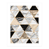 Marble Triangles 2 - Black and White (Print Only) thumbnail