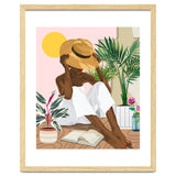 Summer Reading | Modern Bohemian Black Woman Travel | Beachy Vacation Book Reader thumbnail