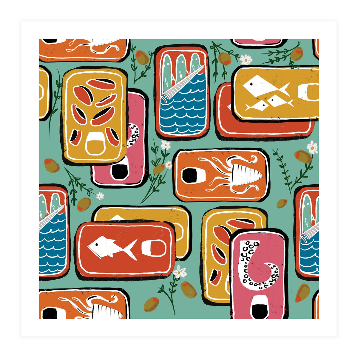 Canned Goods Blue Cadet (Print Only)