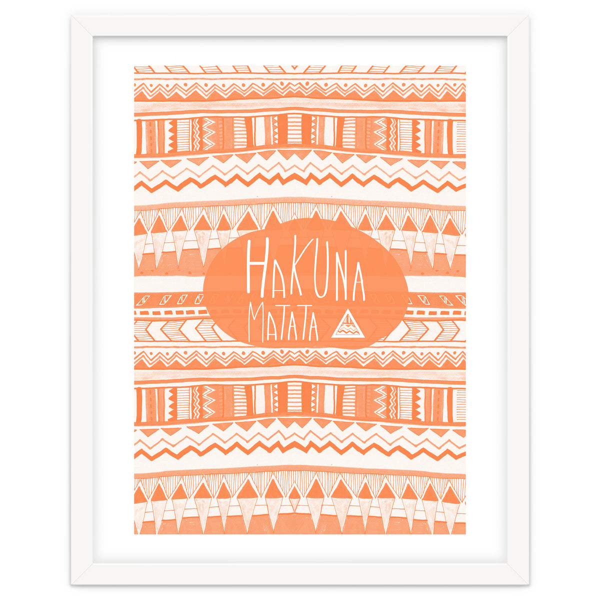 Hakuna Matata Orange Art Print