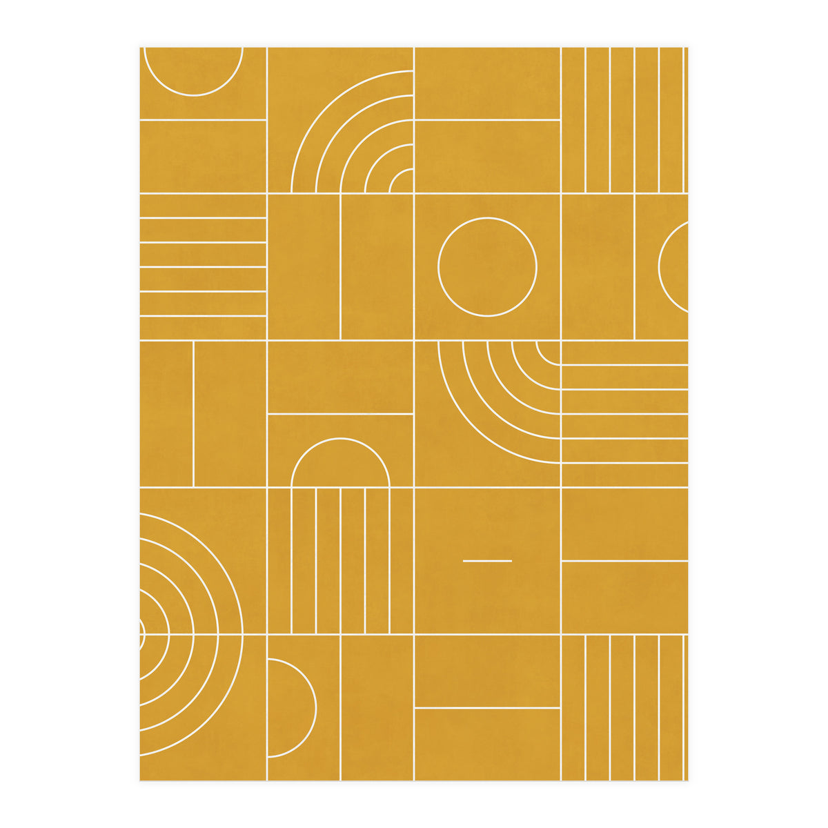 My Favorite Geometric Patterns No.22 - Mustard Yellow (Print Only)