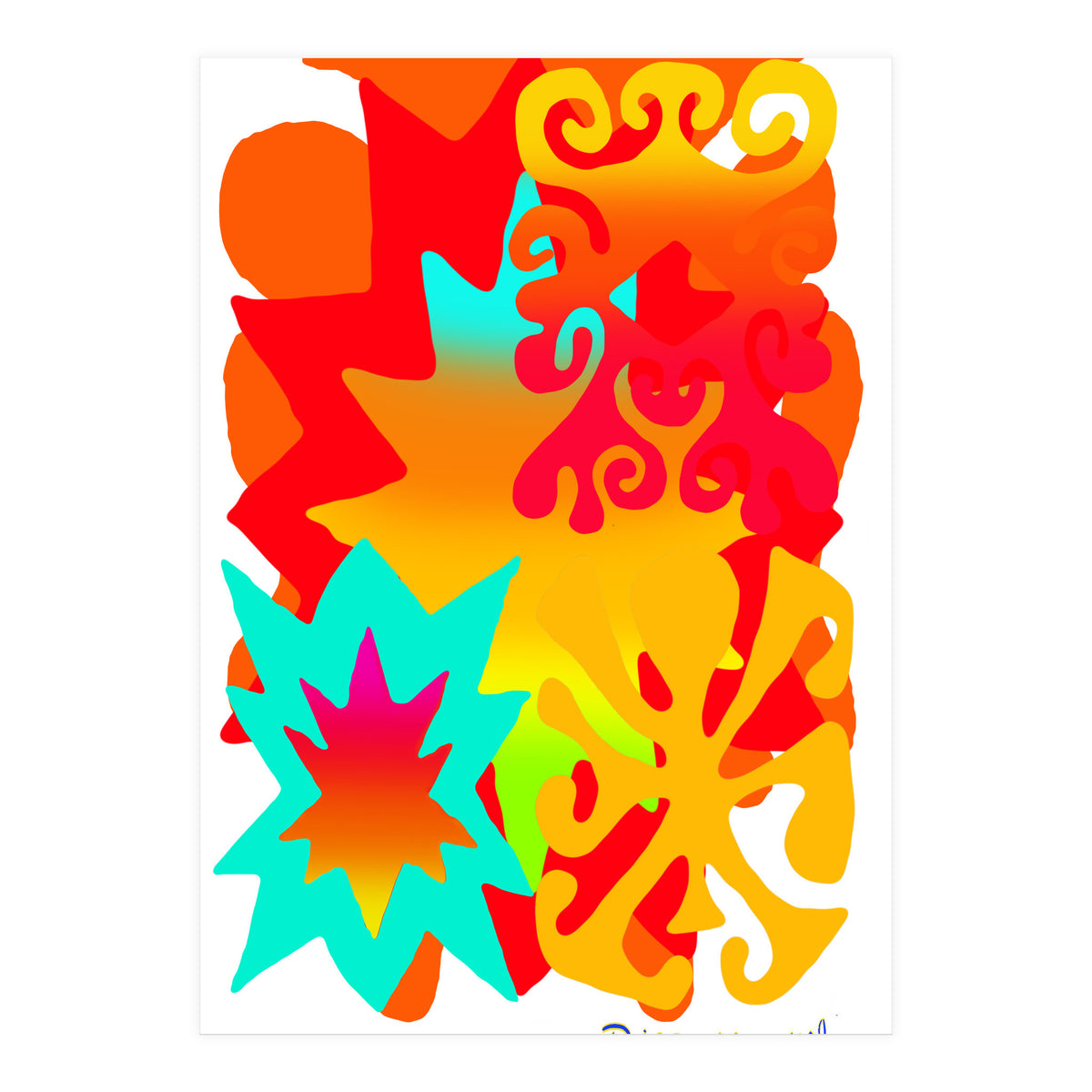 Pop Abstract Asimetrico 10 Copia (Print Only)