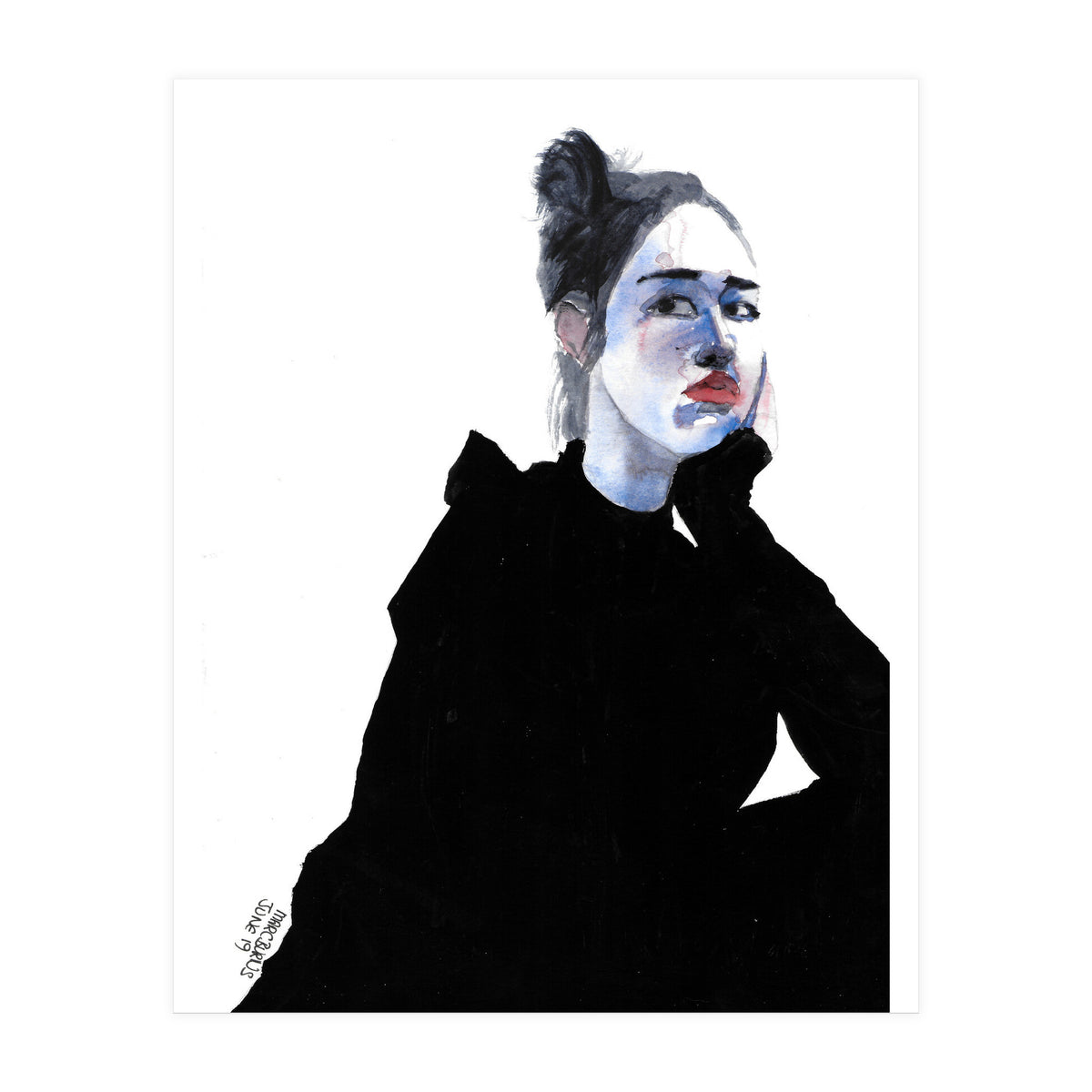 Untitled #48 Woman in a black dress (Print Only)