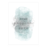 Do it with passion or not at all | watercolor turquoise (Print Only) thumbnail