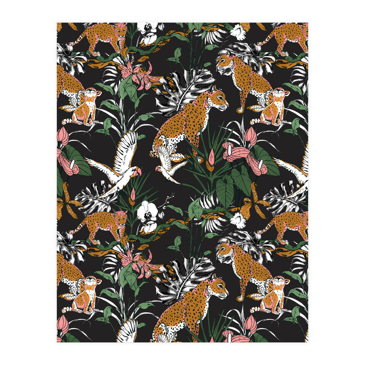 Leopards at night (Print Only)